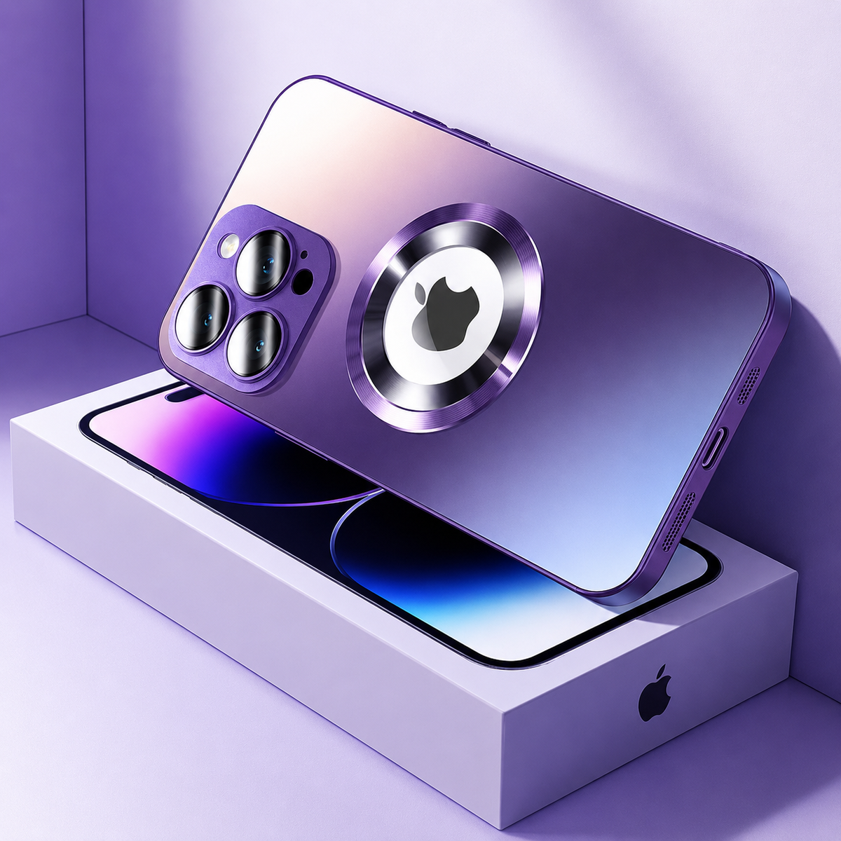 Premium iPhone Case Tempered Glass Matte Magnetic MagSafe Wireless Charging Half Wrapped Shockproof Bumper Anti Fingerprint Luminous Protective Design