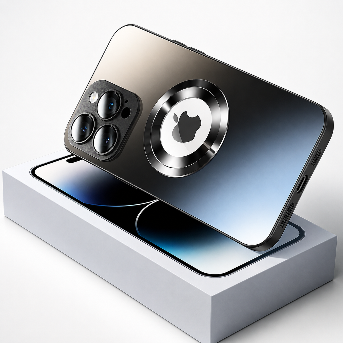 Premium iPhone Case Tempered Glass Matte Magnetic MagSafe Wireless Charging Half Wrapped Shockproof Bumper Anti Fingerprint Luminous Protective Design