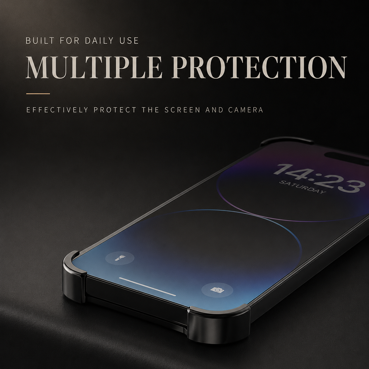 Premium iPhone Case Titanium Alloy Bumper Magnetic Shockproof Lens Protector Matte Anti Slip Lightweight Metal Frame Slim Protective Cover Secure Grip