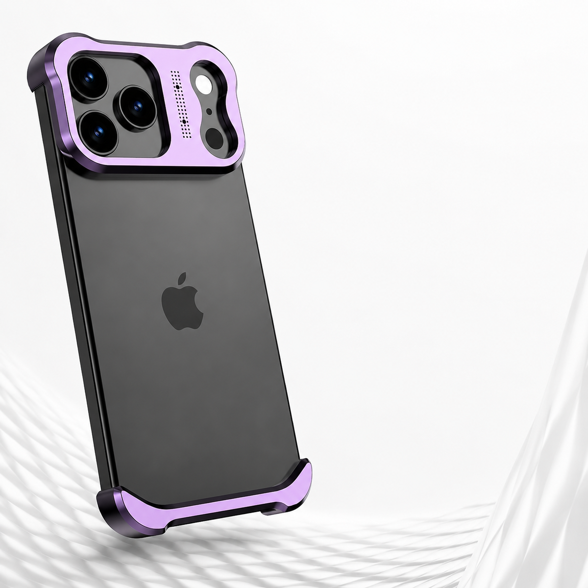 Premium iPhone Case Titanium Alloy Bumper Magnetic Shockproof Lens Protector Matte Anti Slip Lightweight Metal Frame Slim Protective Cover Secure Grip