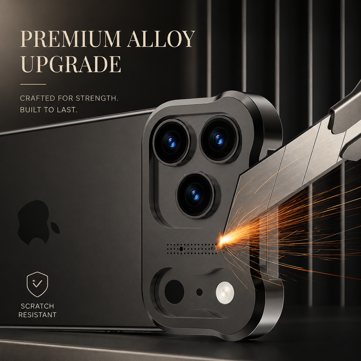 Premium iPhone Case Titanium Alloy Bumper Magnetic Shockproof Lens Protector Matte Anti Slip Lightweight Metal Frame Slim Protective Cover Secure Grip