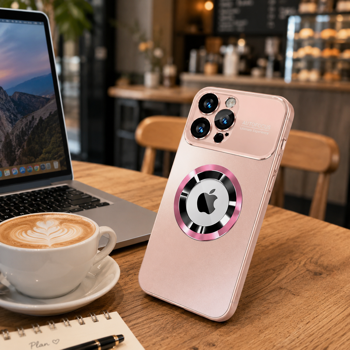 Premium iPhone Case Titanium MagSafe Magnetic Half Wrapped Cover Glass Lens Protection Shockproof Anti Fingerprint Anti Scratch Non Slip Design