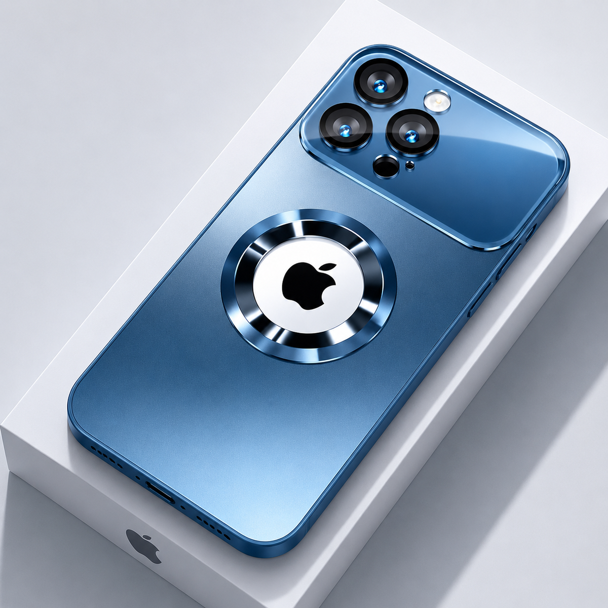Premium iPhone Case Titanium MagSafe Magnetic Half Wrapped Cover Glass Lens Protection Shockproof Anti Fingerprint Anti Scratch Non Slip Design