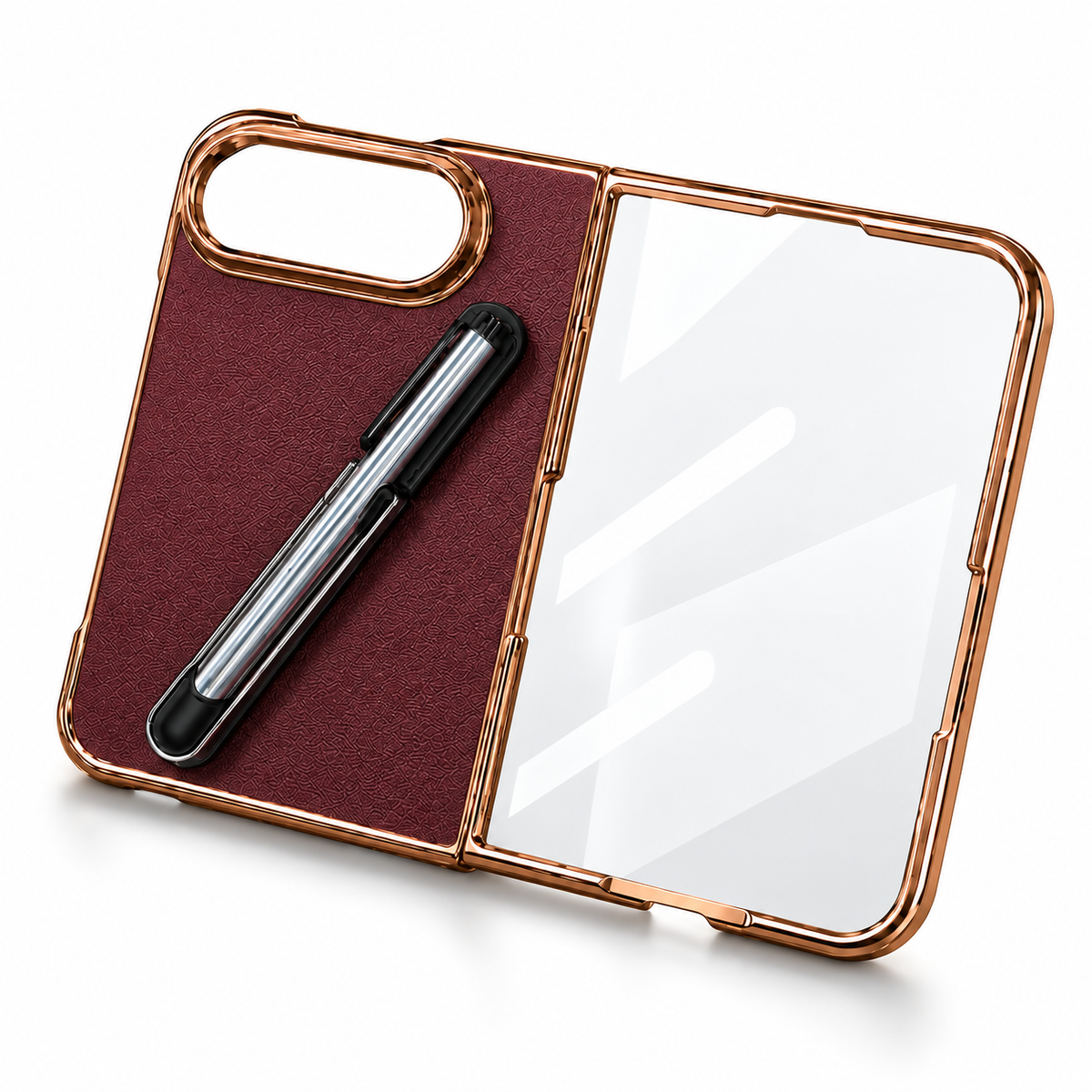 Premium iPhone Case Touch Pen Holder Bracket Stand Foldable Cover Textured Back Panel Business Shockproof Slim Durable Protective Phone Cover Shell Case
