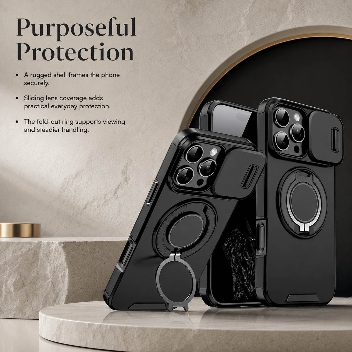 Premium iPhone Case Tough Rugged Armor Stand Holder Magnetic Car Mount Shockproof Anti Drop Heavy Duty Non Slip Durable Full Protective Phone Cover Shell Case