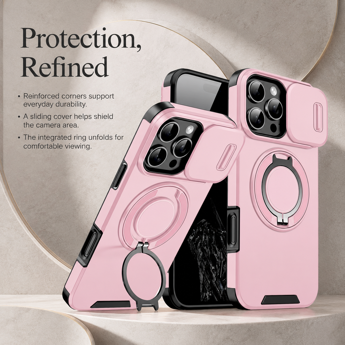 Premium iPhone Case Tough Rugged Armor Stand Holder Magnetic Car Mount Shockproof Anti Drop Heavy Duty Non Slip Durable Full Protective Phone Cover Shell Case