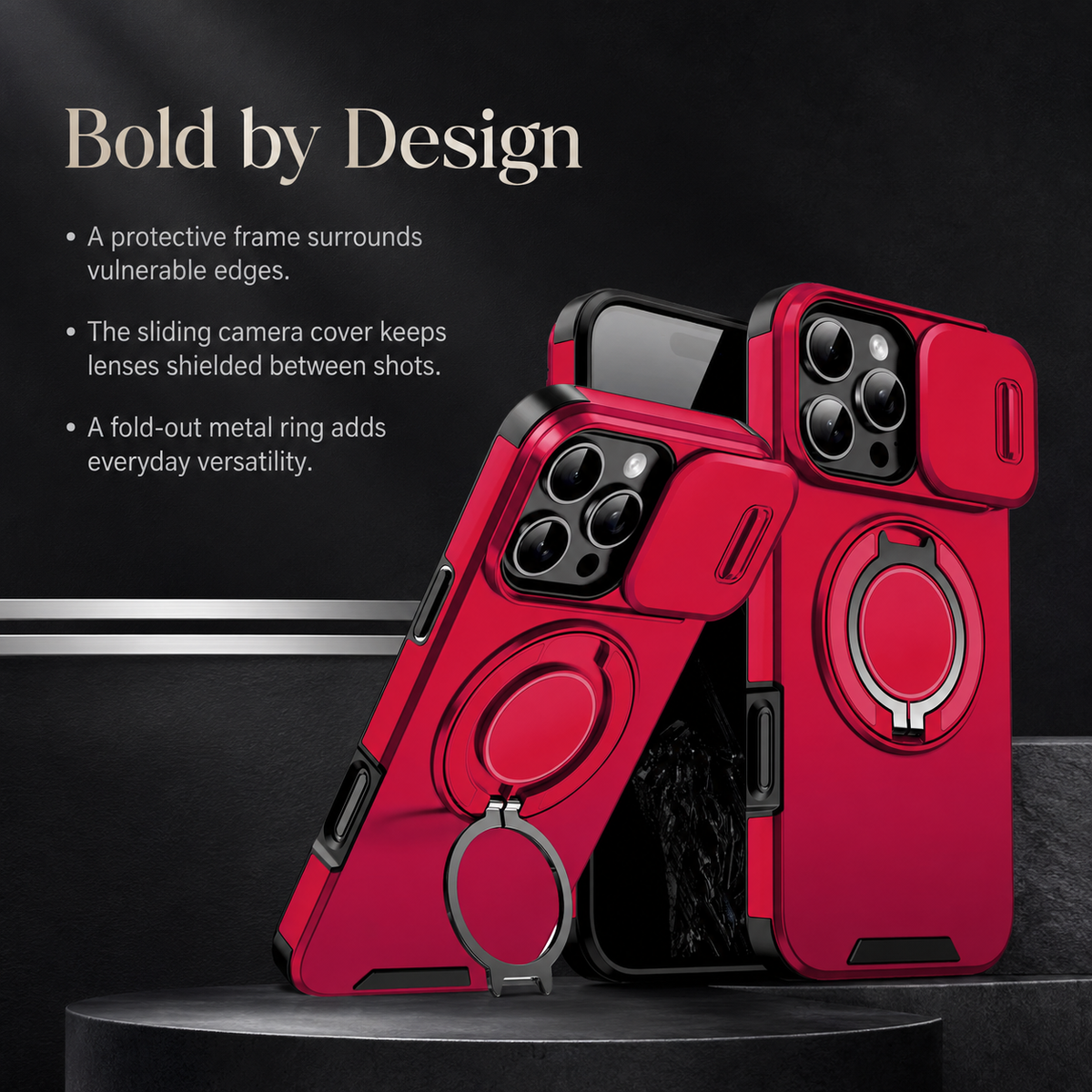 Premium iPhone Case Tough Rugged Armor Stand Holder Magnetic Car Mount Shockproof Anti Drop Heavy Duty Non Slip Durable Full Protective Phone Cover Shell Case