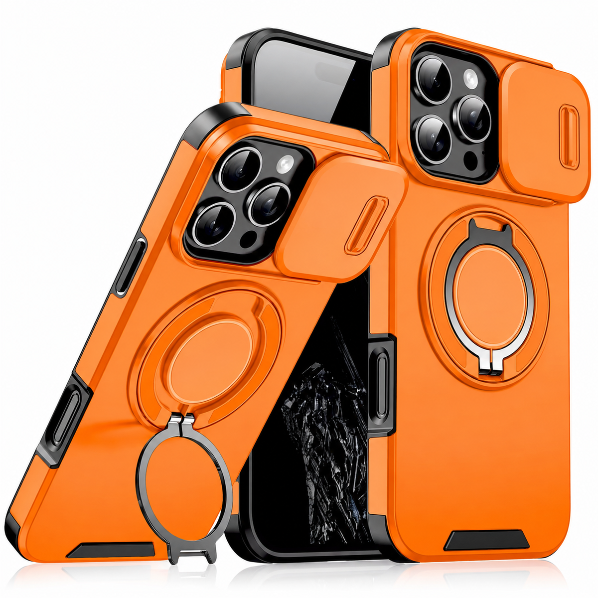 Premium iPhone Case Tough Rugged Armor Stand Holder Magnetic Car Mount Shockproof Anti Drop Heavy Duty Non Slip Durable Full Protective Phone Cover Shell Case