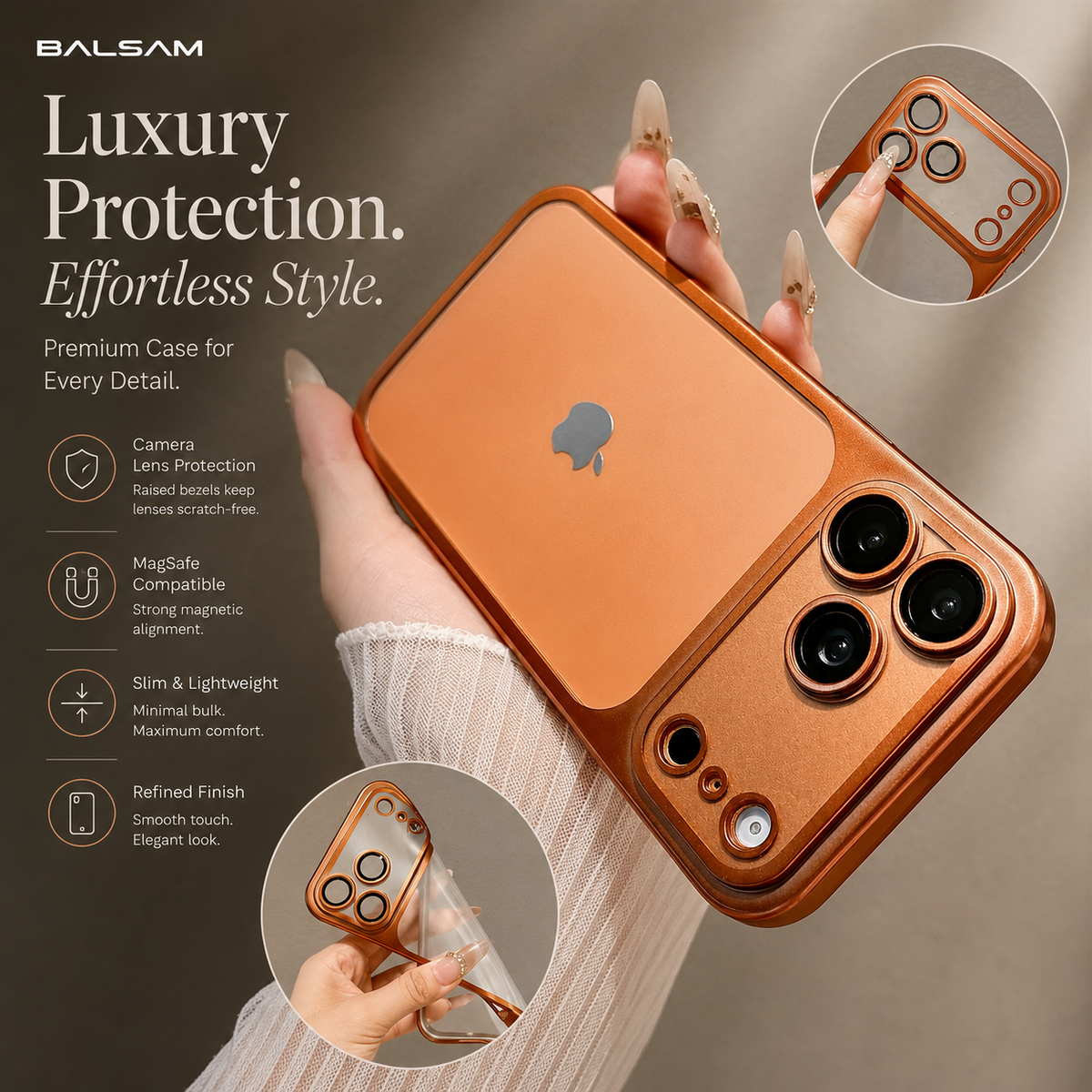 Premium iPhone Case Translucent Matte TPU Shockproof Soft Protective Cover Camera Lens Protection Anti Scratch Non Slip Lightweight Plating Slim Case