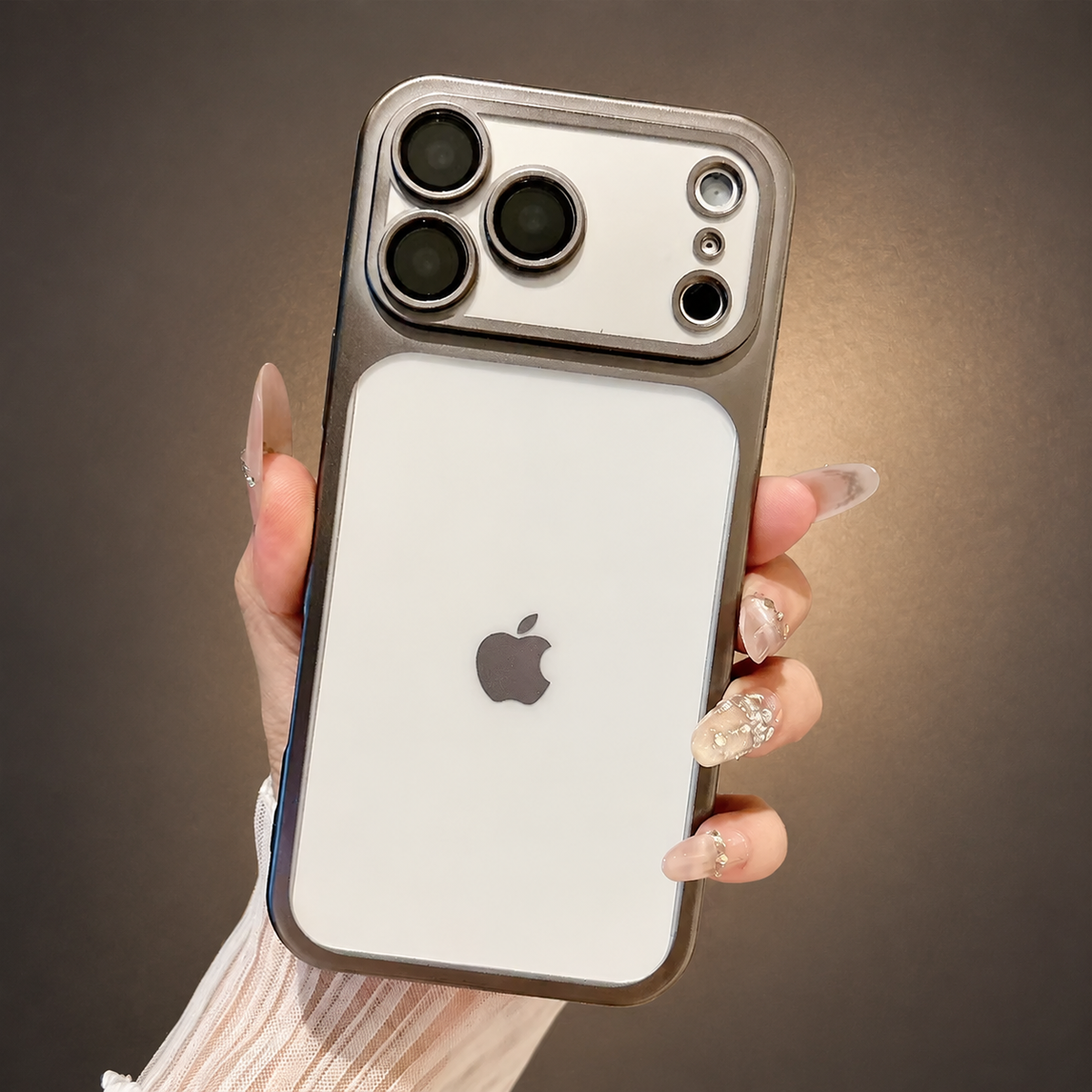 Premium iPhone Case Translucent Matte TPU Shockproof Soft Protective Cover Camera Lens Protection Anti Scratch Non Slip Lightweight Plating Slim Case