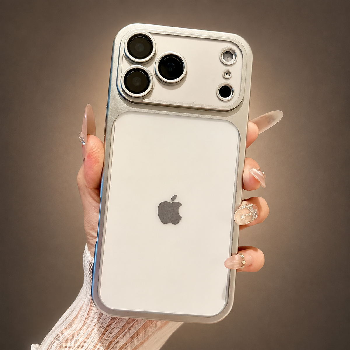 Premium iPhone Case Translucent Matte TPU Shockproof Soft Protective Cover Camera Lens Protection Anti Scratch Non Slip Lightweight Plating Slim Case
