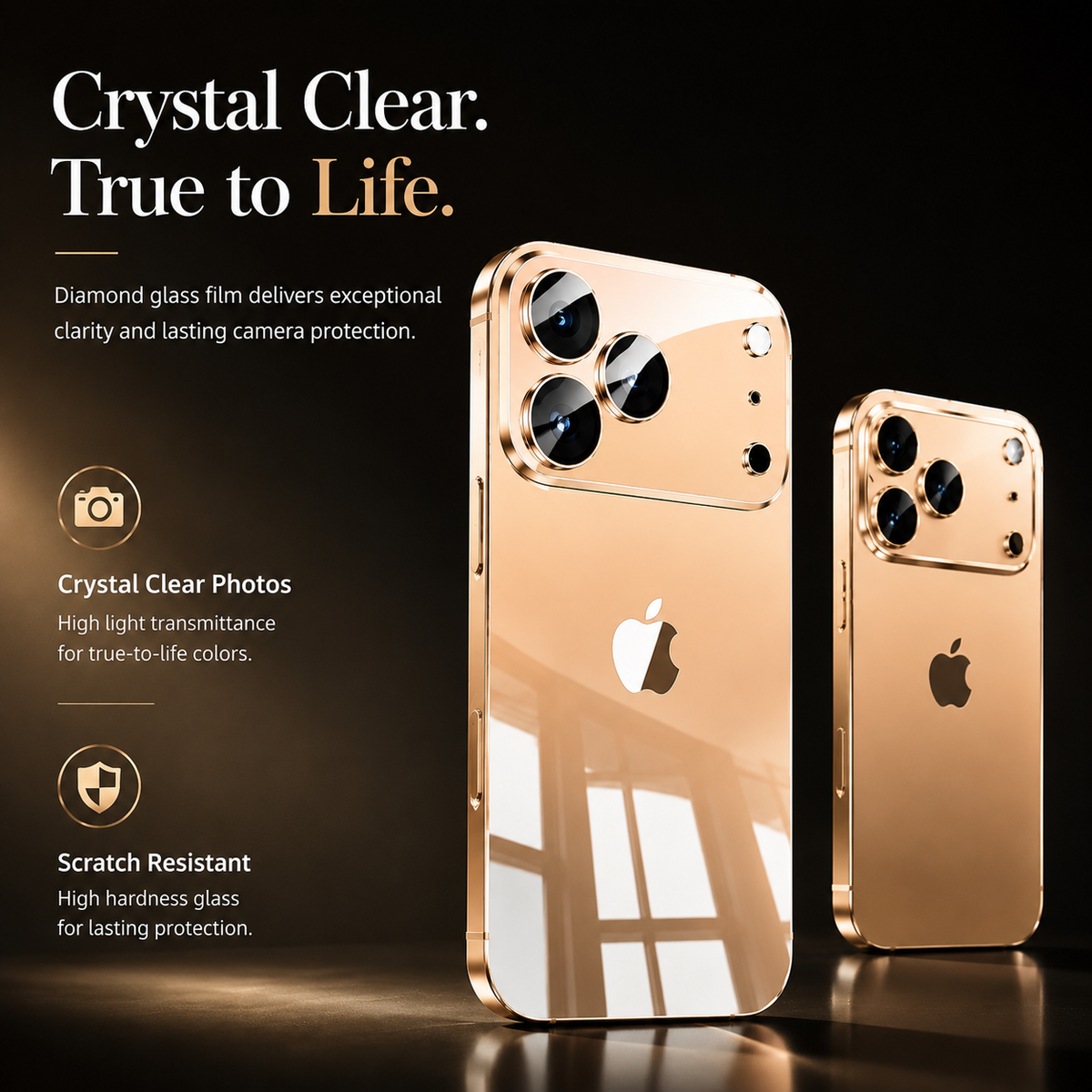 Premium iPhone Case Transparent TPU Shockproof Camera Lens Protection Anti Fingerprint Non Slip Ultra Thin Protective Cover Slim Full Coverage Clarity