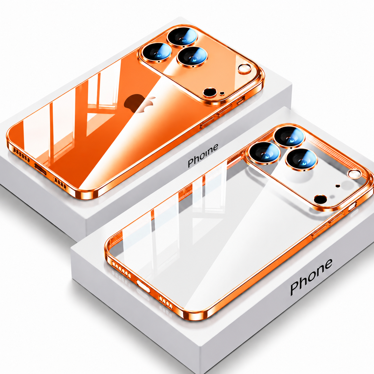 Premium iPhone Case Transparent TPU Shockproof Camera Lens Protection Anti Fingerprint Non Slip Ultra Thin Protective Cover Slim Full Coverage Clarity