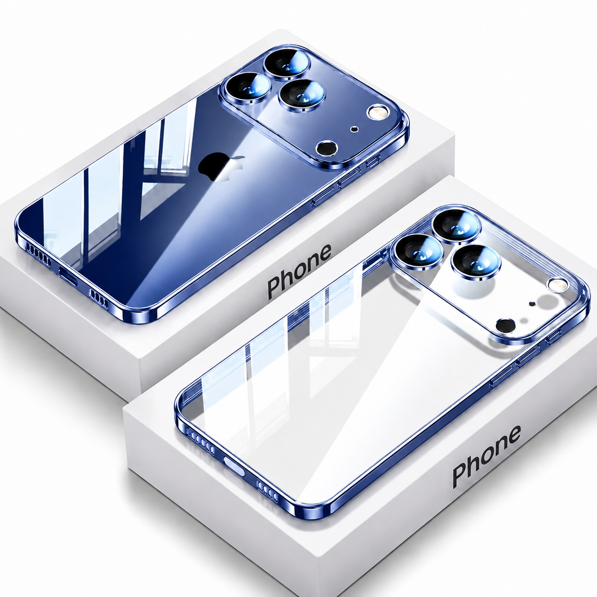 Premium iPhone Case Transparent TPU Shockproof Camera Lens Protection Anti Fingerprint Non Slip Ultra Thin Protective Cover Slim Full Coverage Clarity