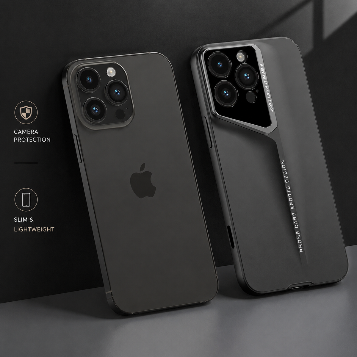 Premium iPhone Case Ultra Slim Matte PC Shockproof Frosted Camera Lens Protection Anti Scratch Anti Fingerprint Non Slip Protective Cover Style Finish