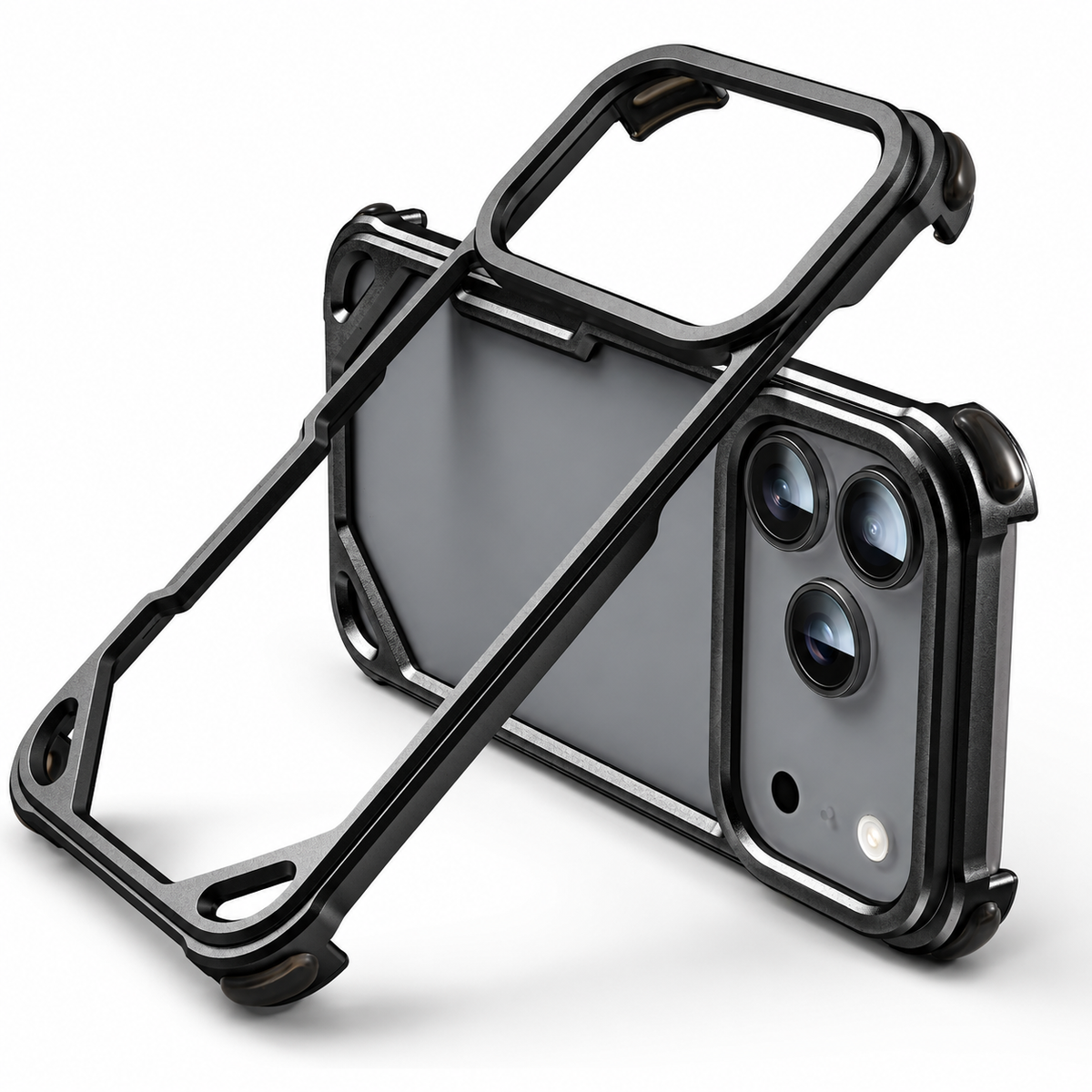 Premium iPhone Case Ultra Thin Aluminum Alloy MagSafe Compatible Wireless Charging Shockproof Anti Scratch Non Slip Slim Metal Protective Cover