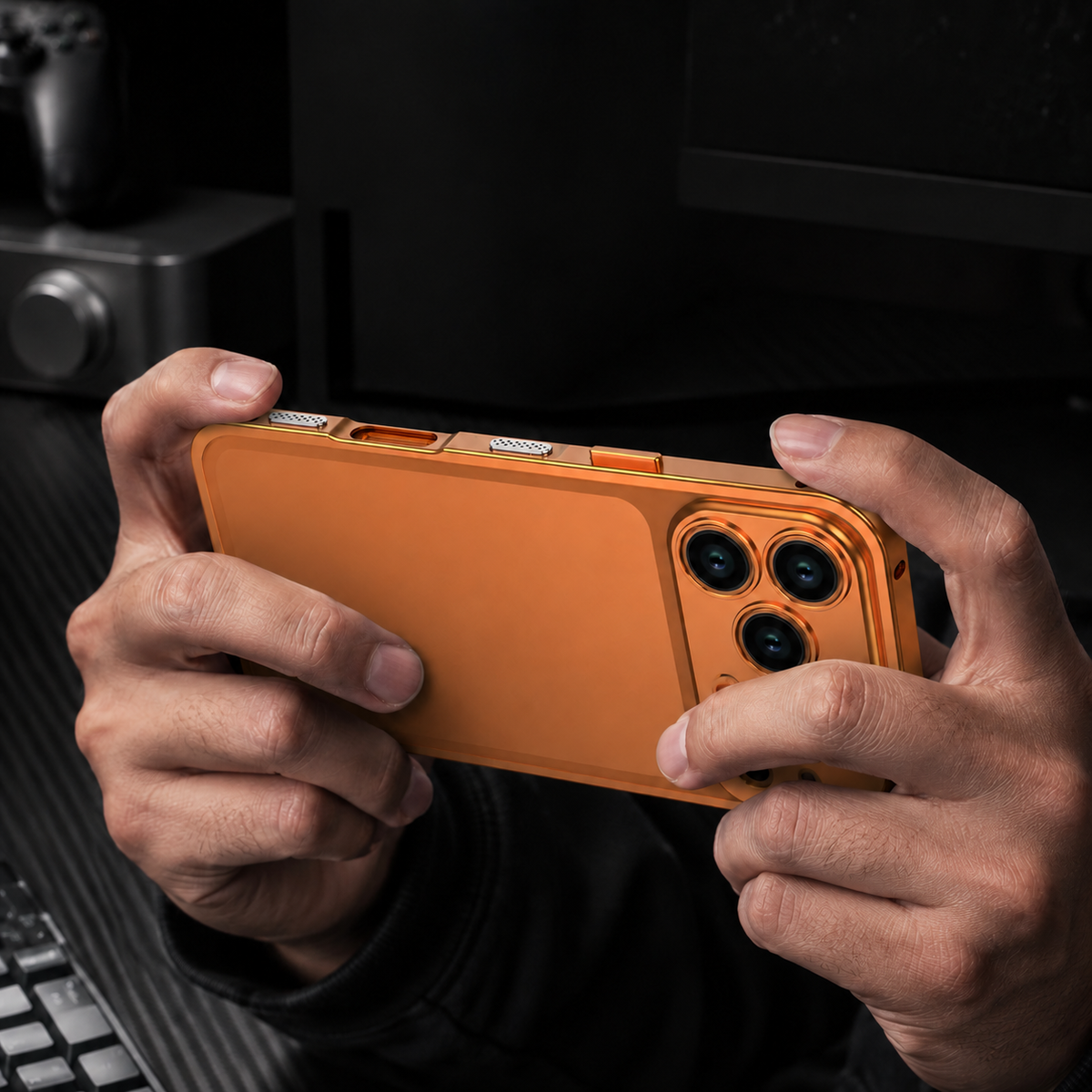 Premium iPhone Case Ultra Thin Aluminum Metal Frame Bumper Shockproof Slim Lightweight Anti Scratch Reinforced Edge Corner Protective Cover Case Design