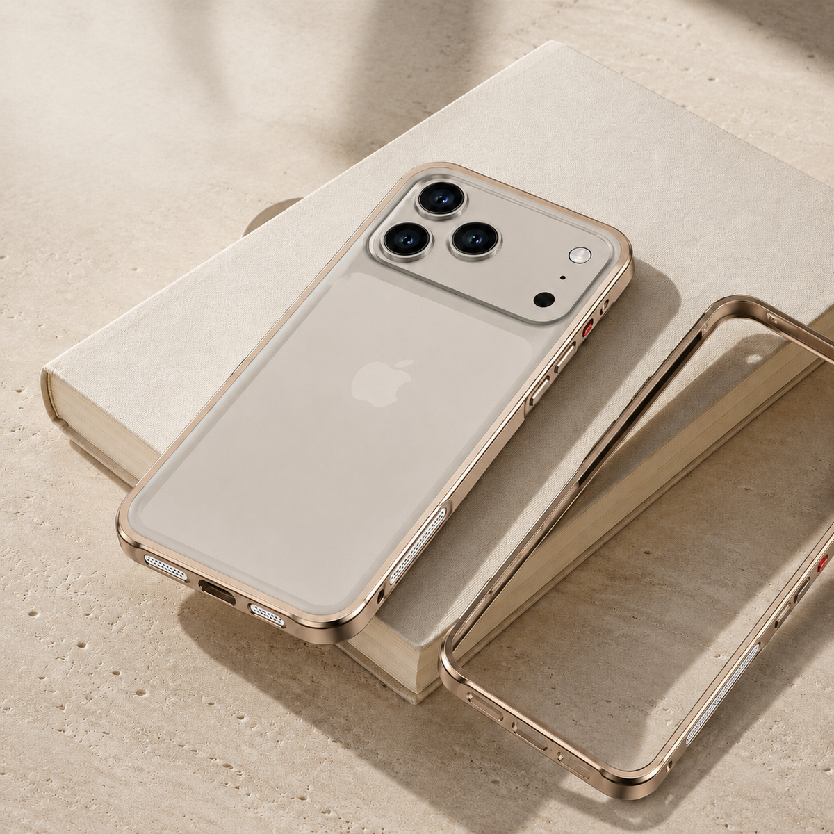 Premium iPhone Case Ultra Thin Aluminum Metal Frame Bumper Shockproof Slim Lightweight Anti Scratch Reinforced Edge Corner Protective Cover Case Design