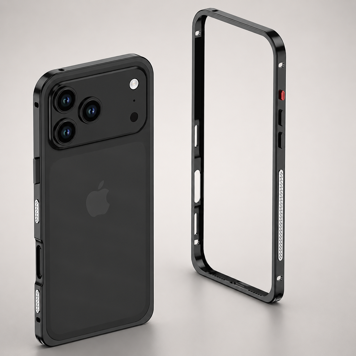Premium iPhone Case Ultra Thin Aluminum Metal Frame Bumper Shockproof Slim Lightweight Anti Scratch Reinforced Edge Corner Protective Cover Case Design