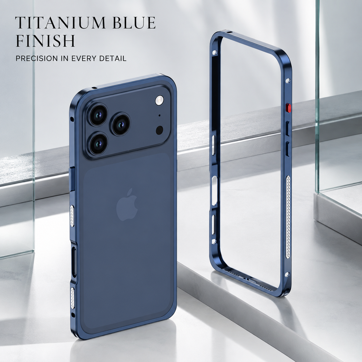 Premium iPhone Case Ultra Thin Aluminum Metal Frame Bumper Shockproof Slim Lightweight Anti Scratch Reinforced Edge Corner Protective Cover Case Design