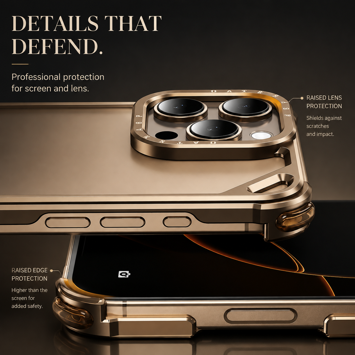 Premium iPhone Case Ultra Thin Aluminum Metal Frame Shockproof Bumper Wireless Charging Half Wrapped Minimalist Slim Protective Cover Lightweight Case