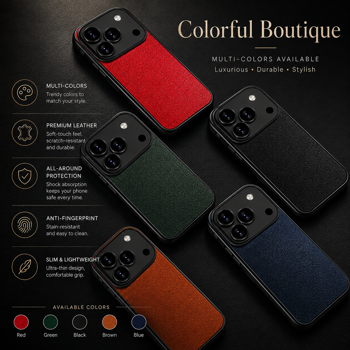 Premium iPhone Case Ultra Thin Frameless Leather PC Cover MagSafe Shockproof Anti-Fall Borderless Protective Design Camera Guard Lightweight Slim Fits