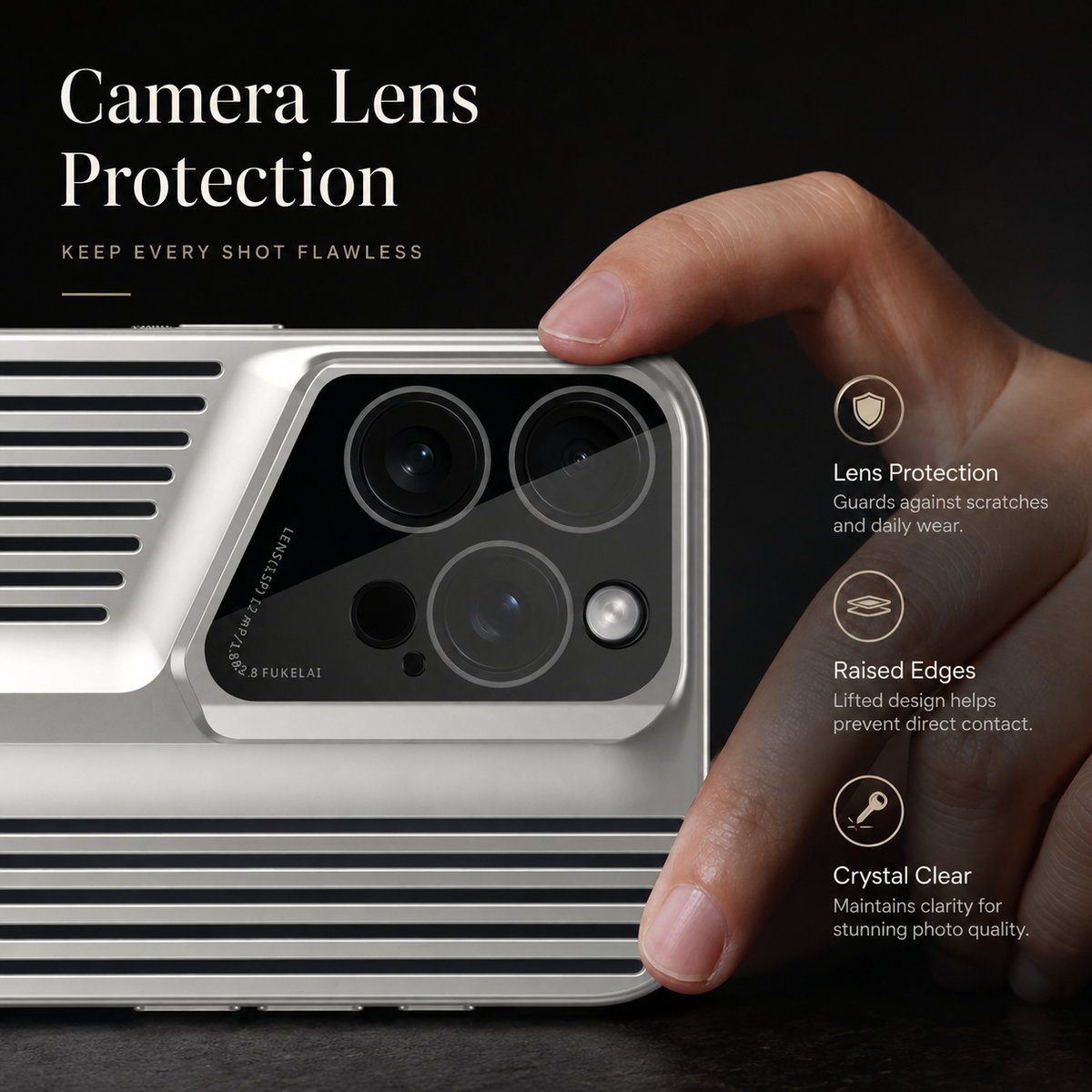 Premium iPhone Case Ultra Thin Heat Dissipation Shockproof Protective Cover Camera Lens Protection Lightweight Non Slip Slim PC Blade Cooling Case