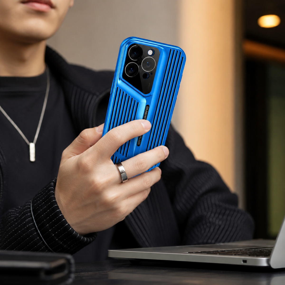 Premium iPhone Case Ultra Thin Heat Dissipation Shockproof Protective Cover Camera Lens Protection Lightweight Non Slip Slim PC Blade Cooling Case