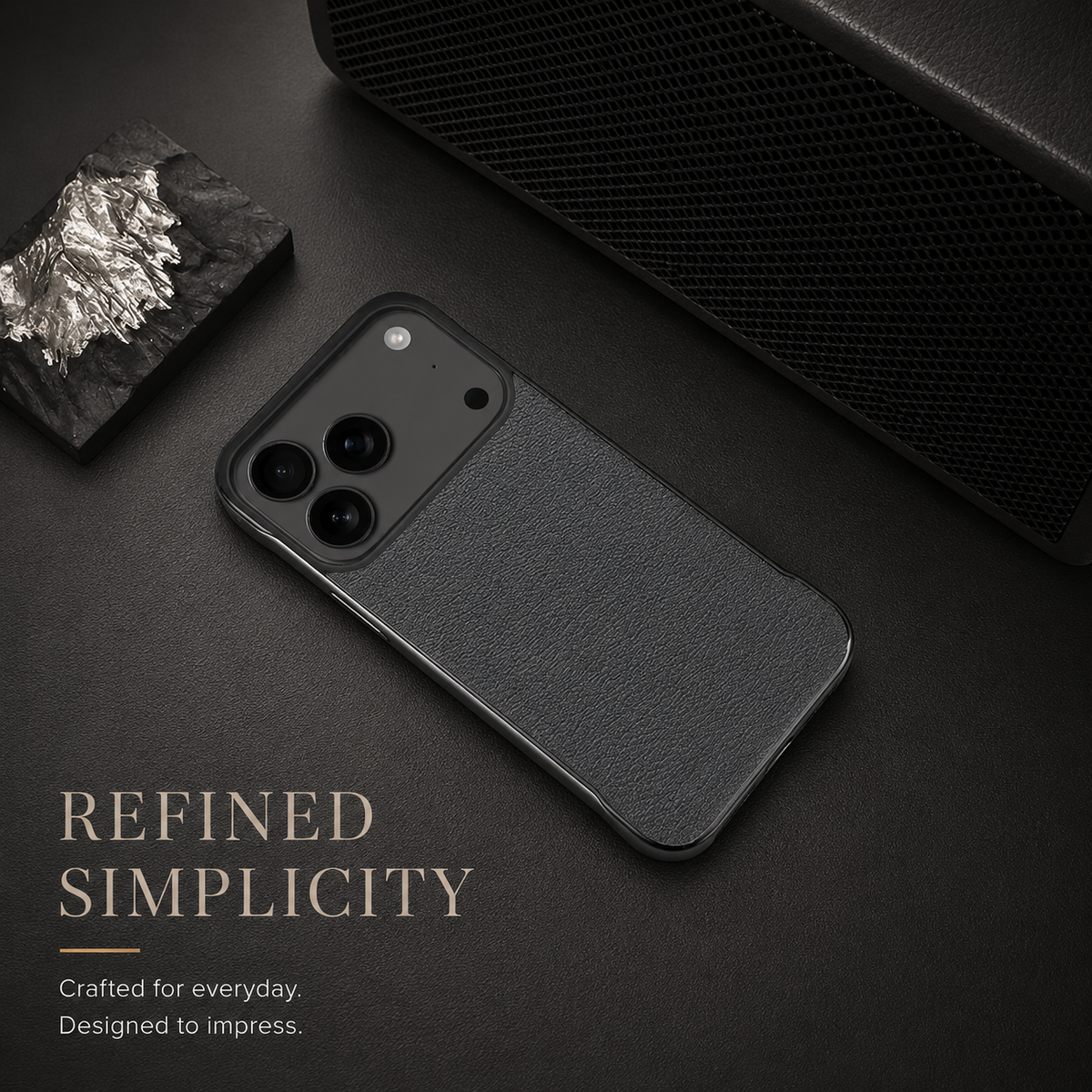 Premium iPhone Case Ultra Thin Leather PC Cover MagSafe Compatible Shockproof Anti Scratch Anti Fingerprint Matte Non Slip Borderless Slim Protective Design