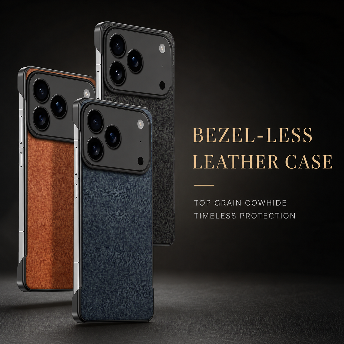 Premium iPhone Case Ultra Thin Leather PC Cover MagSafe Compatible Shockproof Anti Scratch Anti Fingerprint Matte Non Slip Borderless Slim Protective Design