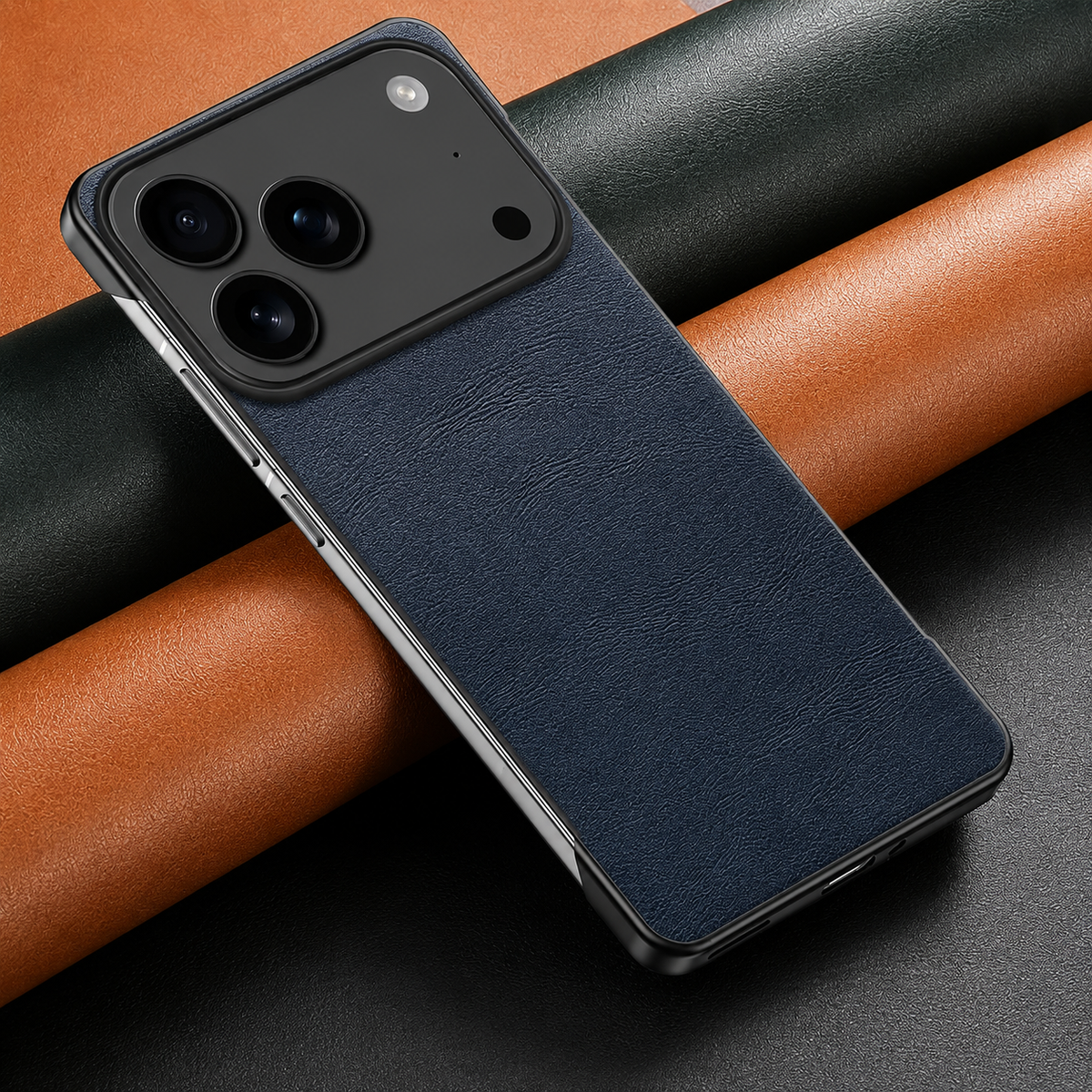 Premium iPhone Case Ultra Thin Leather PC Cover MagSafe Compatible Shockproof Anti Scratch Anti Fingerprint Matte Non Slip Borderless Slim Protective Design