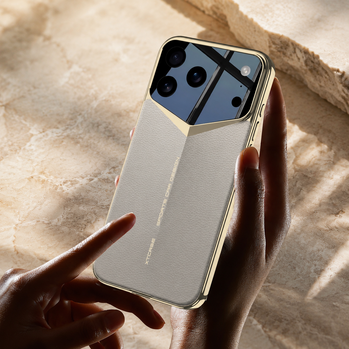 Premium iPhone Case Ultra Thin Leather Shockproof Raised Camera Lens Protection Anti Fingerprint Anti Scratch Slim Full Coverage Wireless Charging Cover
