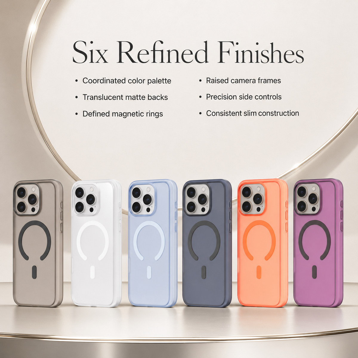 Premium iPhone Case Ultra Thin Matte Translucent Clear MagSafe Magnetic Hard PC Shockproof Anti Fingerprint Slim Lightweight Durable Protective Phone Cover Case