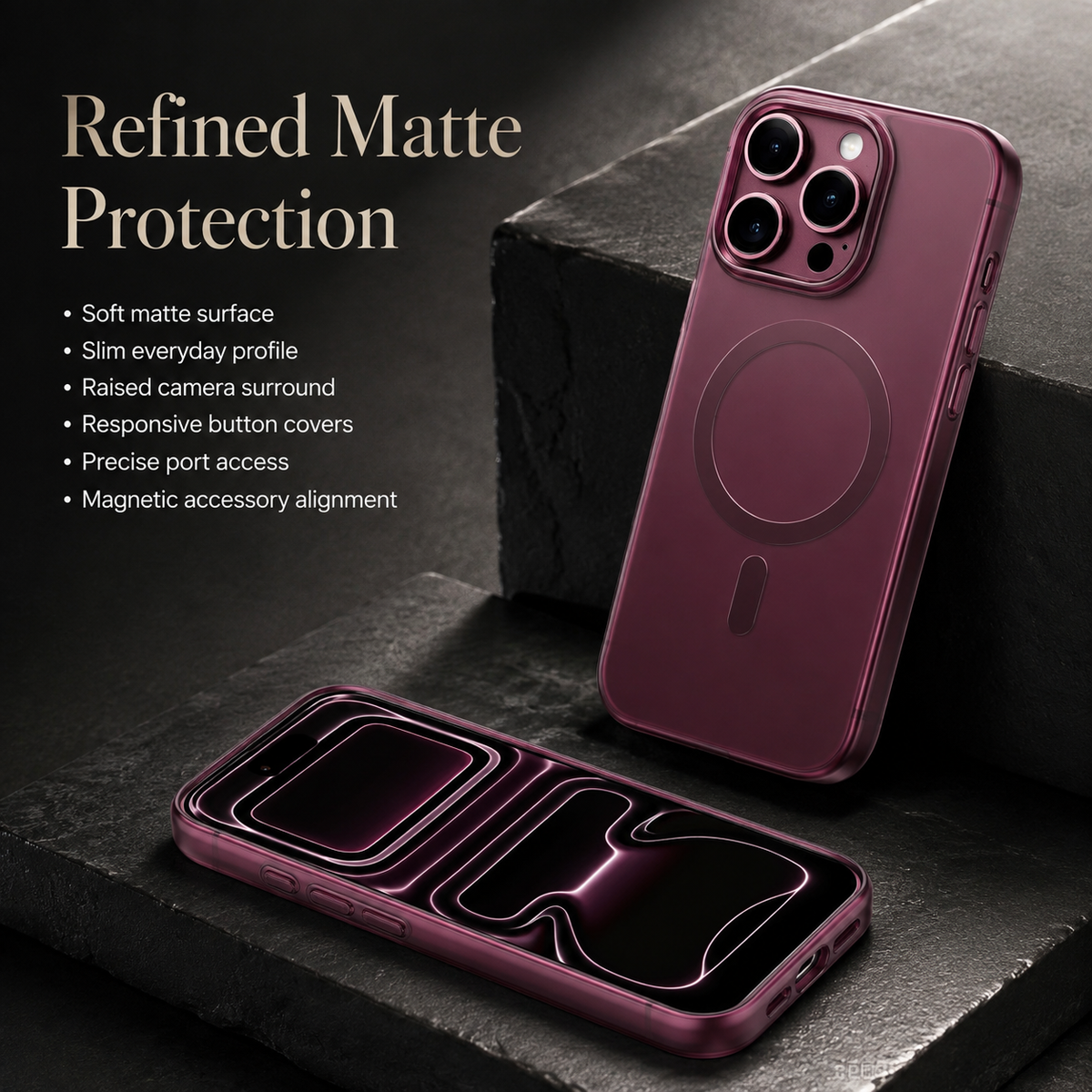 Premium iPhone Case Ultra Thin Matte Translucent Clear MagSafe Magnetic Hard PC Shockproof Anti Fingerprint Slim Lightweight Durable Protective Phone Cover Case