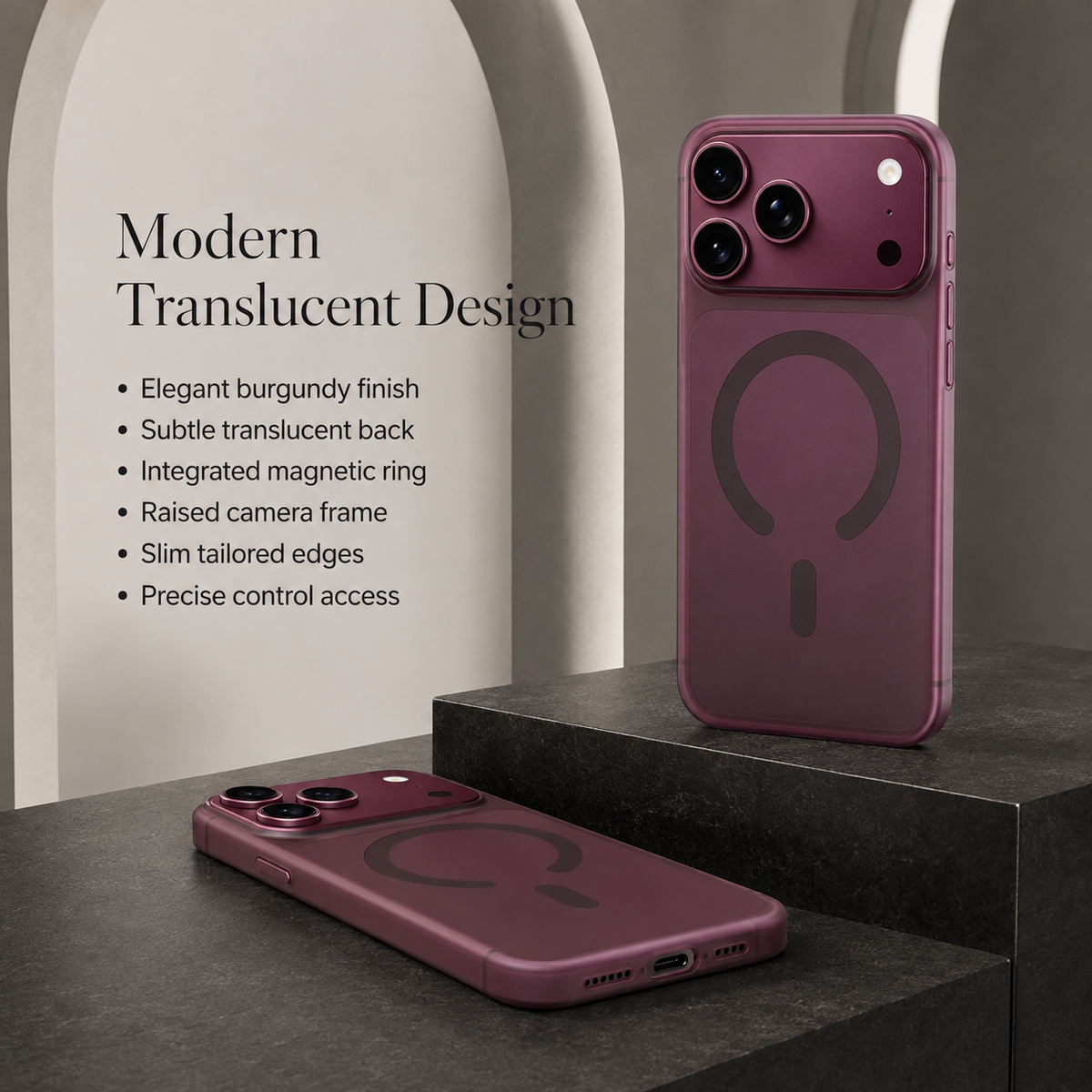 Premium iPhone Case Ultra Thin Matte Translucent Clear MagSafe Magnetic Hard PC Shockproof Anti Fingerprint Slim Lightweight Durable Protective Phone Cover Case