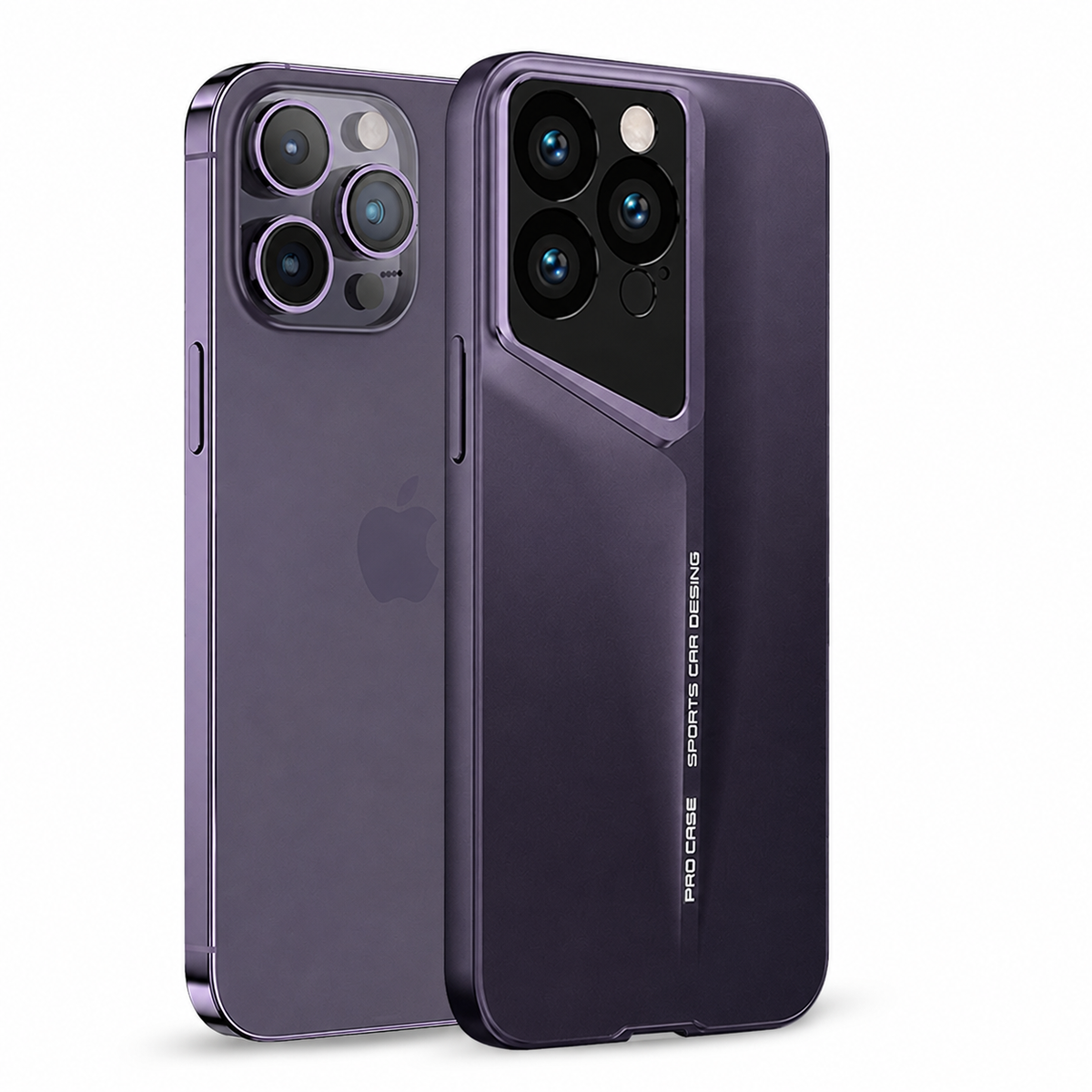 Premium iPhone Case Ultra Thin Titanium Style Camera Lens Protection Shockproof Cover Lightweight Non Slip Dustproof Slim Half Wrapped Protective Case