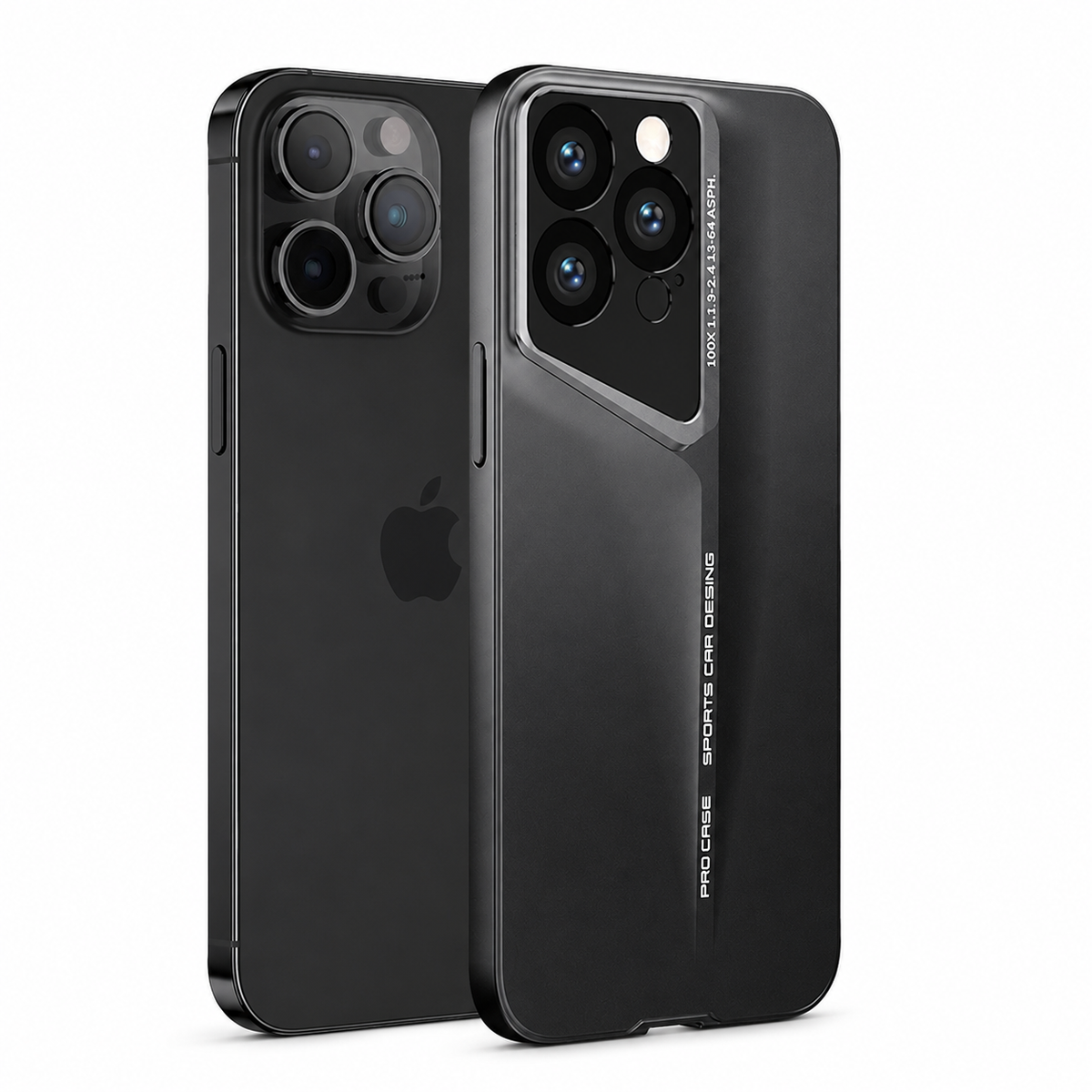 Premium iPhone Case Ultra Thin Titanium Style Camera Lens Protection Shockproof Cover Lightweight Non Slip Dustproof Slim Half Wrapped Protective Case