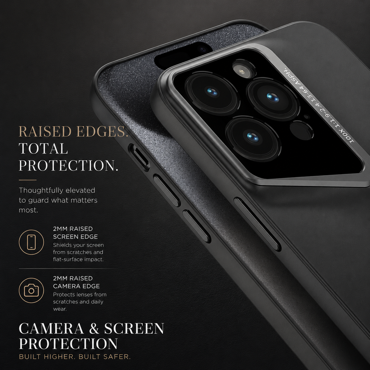 Premium iPhone Case Ultra Thin Titanium Style Camera Lens Protection Shockproof Protective Cover Lightweight Non Slip Dustproof Slim Hard Shell Case