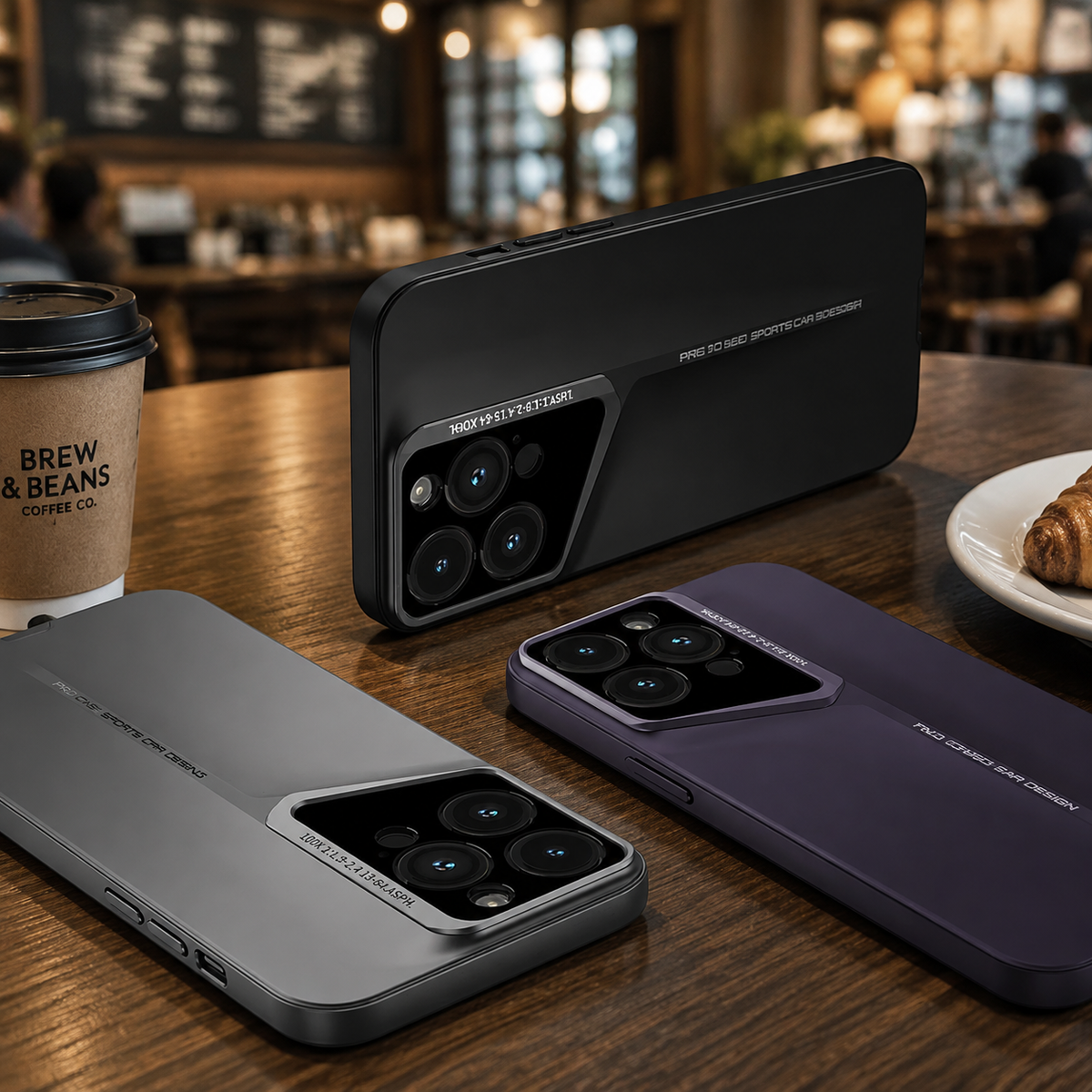 Premium iPhone Case Ultra Thin Titanium Style PC Cover Shockproof Lens Protection Anti Scratch Non Slip Matte Lightweight Wireless Charging Slim Design