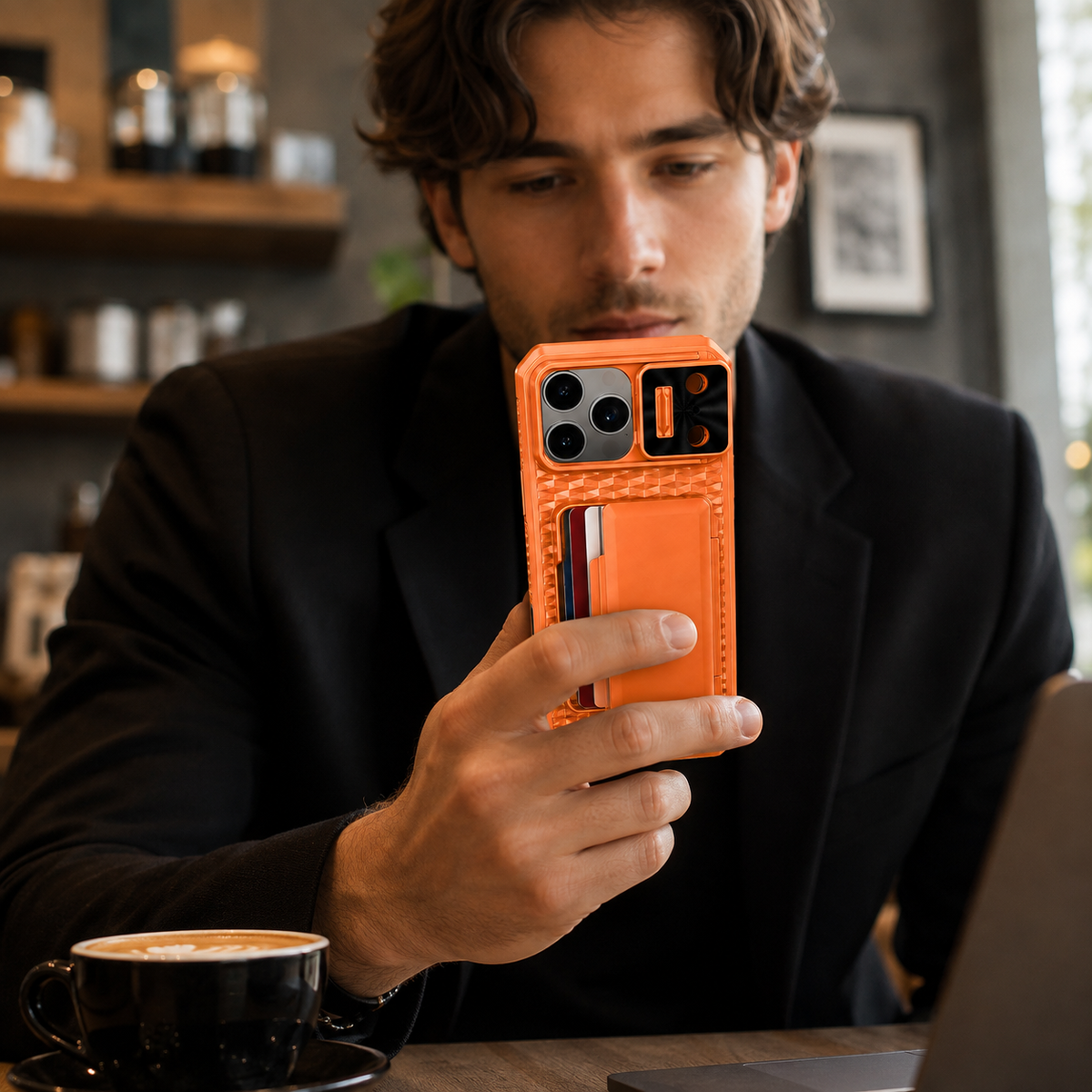 Premium iPhone Case Wallet Card Holder Sliding Camera Cover Stand Shockproof Dual Layer Heavy Duty Full Coverage Anti Scratch Slim Protective Design