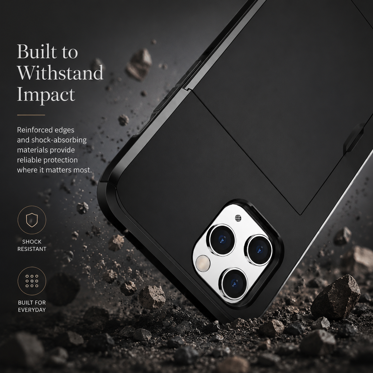Premium iPhone Case Wallet MagSafe Compatible Dual Layer Slider Card Holder Shockproof Protective Cover Camera Lens Protection Slim Design