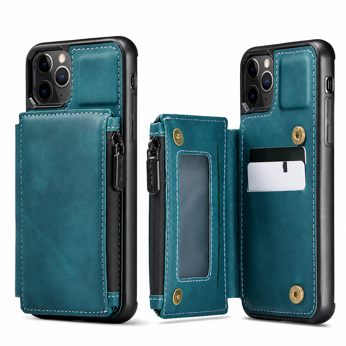 Premium iPhone Case Wallet MagSafe Compatible Leather Card Holder Stand Shockproof Protective Cover Camera Lens Protection Slim Lightweight Design Fit