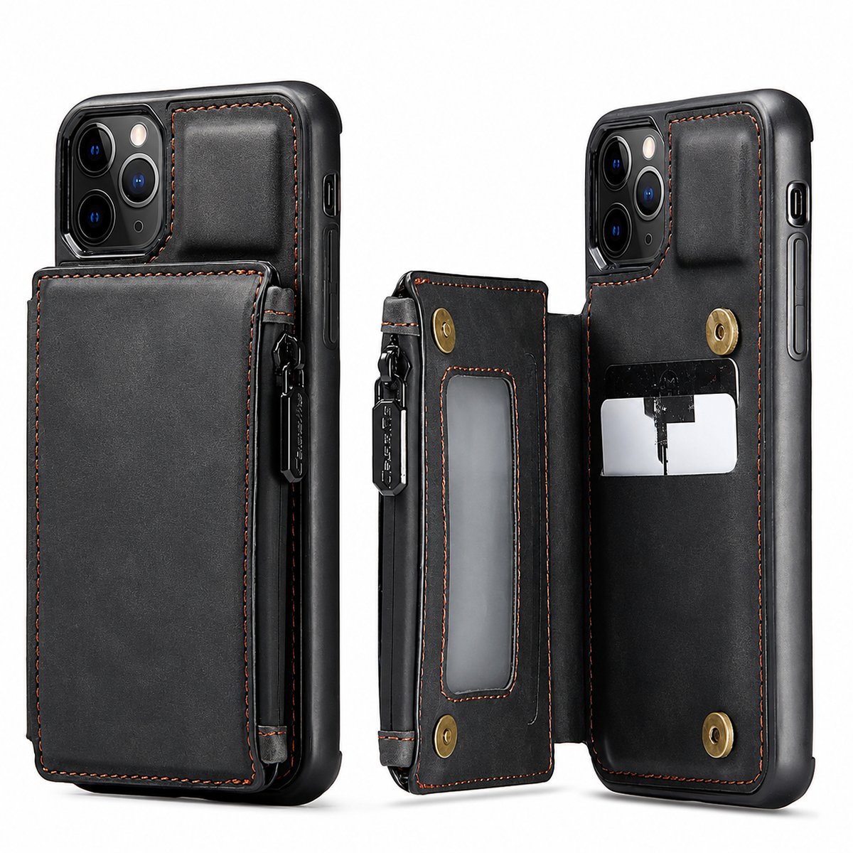 Premium iPhone Case Wallet MagSafe Compatible Leather Card Holder Stand Shockproof Protective Cover Camera Lens Protection Slim Lightweight Design Fit