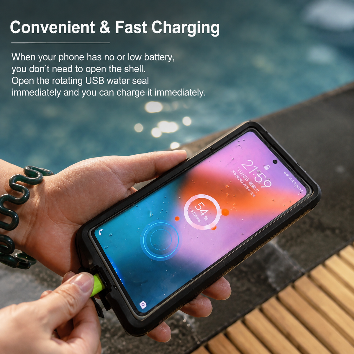 Premium iPhone Case Waterproof IP68 Shockproof Full Body Protective Cover Vacuum Seal Touchscreen Access Dustproof Outdoor Underwater Protection Durable