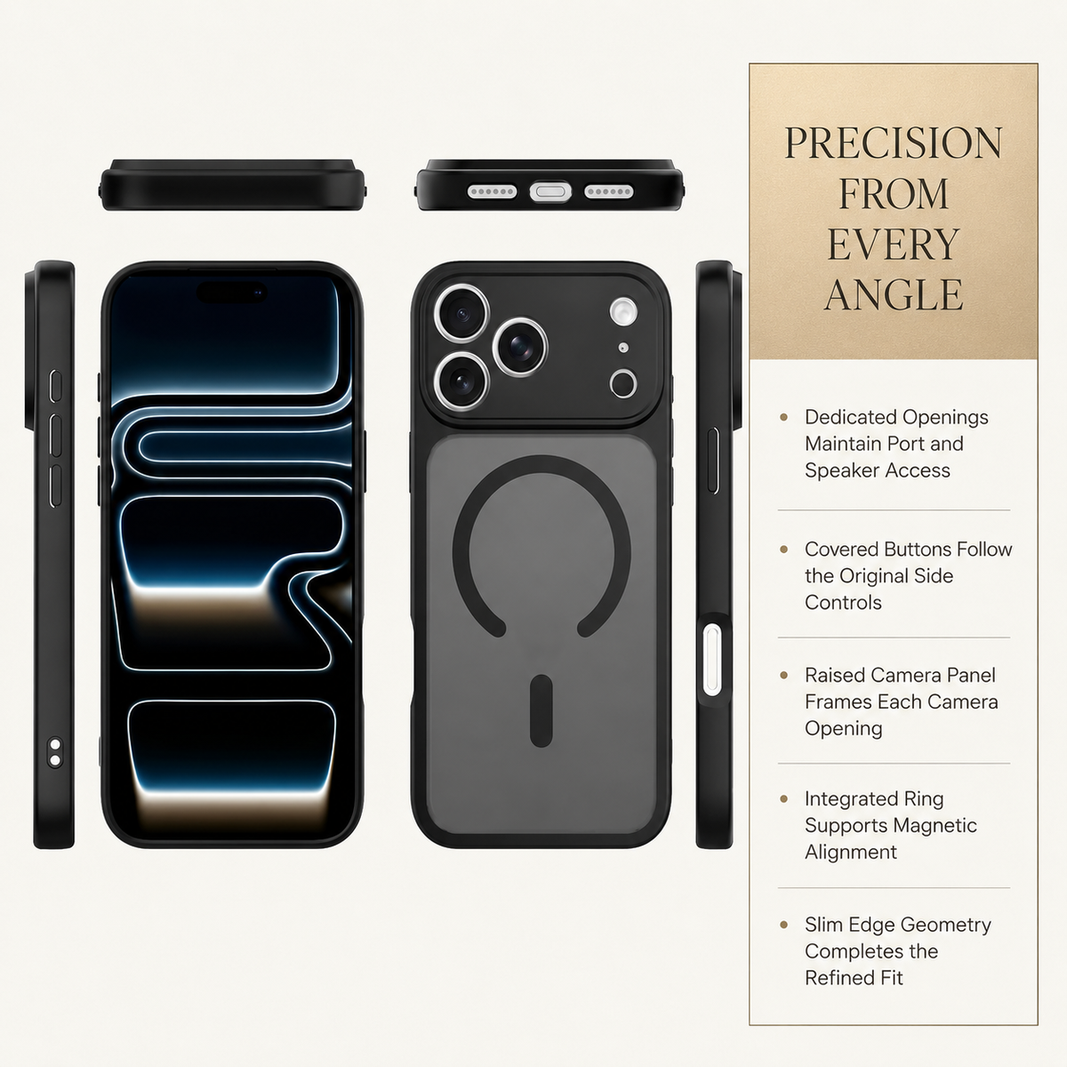 Premium iPhone Case Wireless Charging 5G Compatible Shockproof Slim Lightweight Anti Scratch Non Slip Durable Full Protective Hard Back Phone Cover Case