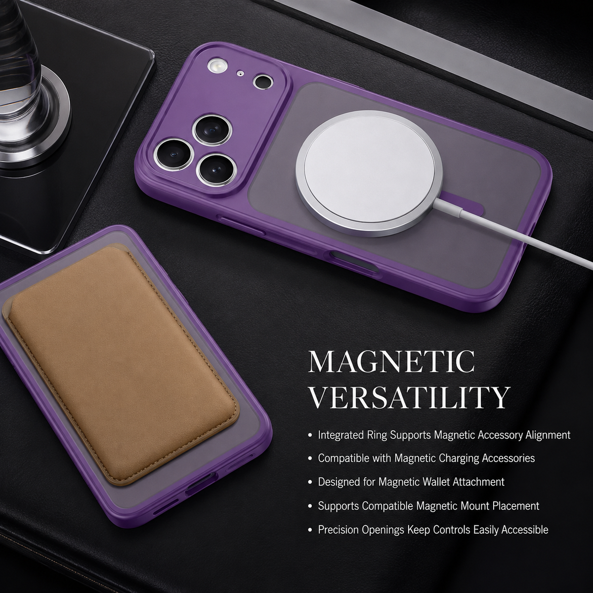 Premium iPhone Case Wireless Charging 5G Compatible Shockproof Slim Lightweight Anti Scratch Non Slip Durable Full Protective Hard Back Phone Cover Case