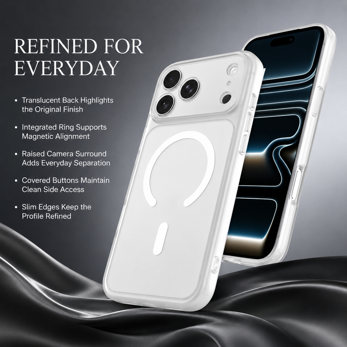 Premium iPhone Case Wireless Charging 5G Compatible Shockproof Slim Lightweight Anti Scratch Non Slip Durable Full Protective Hard Back Phone Cover Case