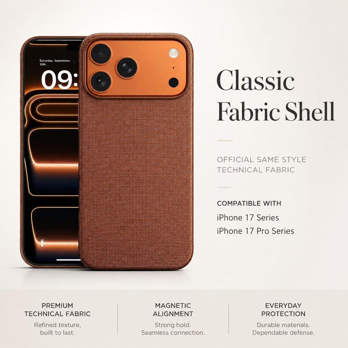 Premium iPhone Case Woven MagSafe Compatible Strong Magnetic Wireless Charging Anti Fingerprint Non Slip Waterproof Fabric Shock Slim Protective Cover