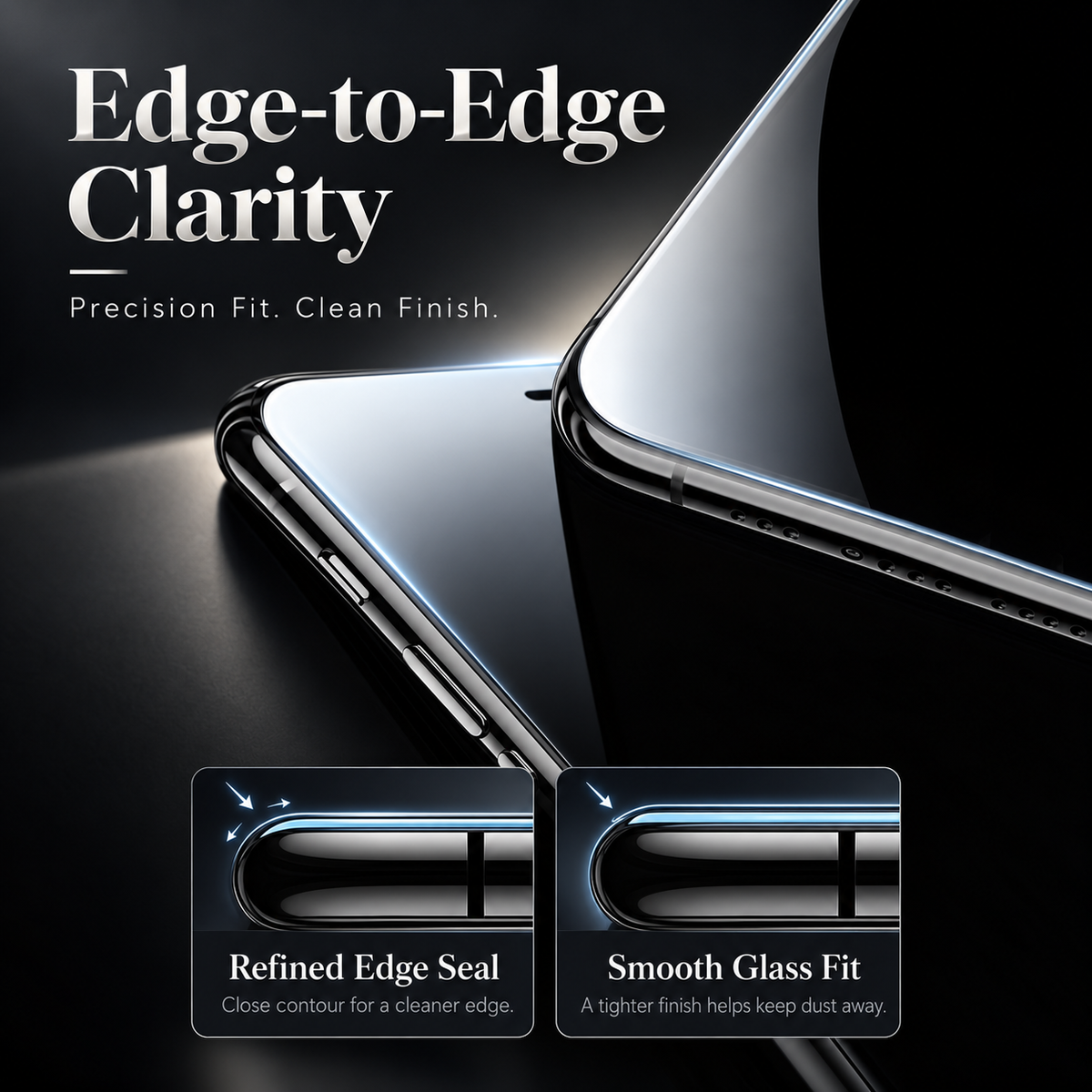 Premium iPhone Screen Protector 1-3PCS High Quality 9H HD Tempered Glass Scratch Proof Ultra Clear Slim Durable Full Coverage Protective Glass Film Set