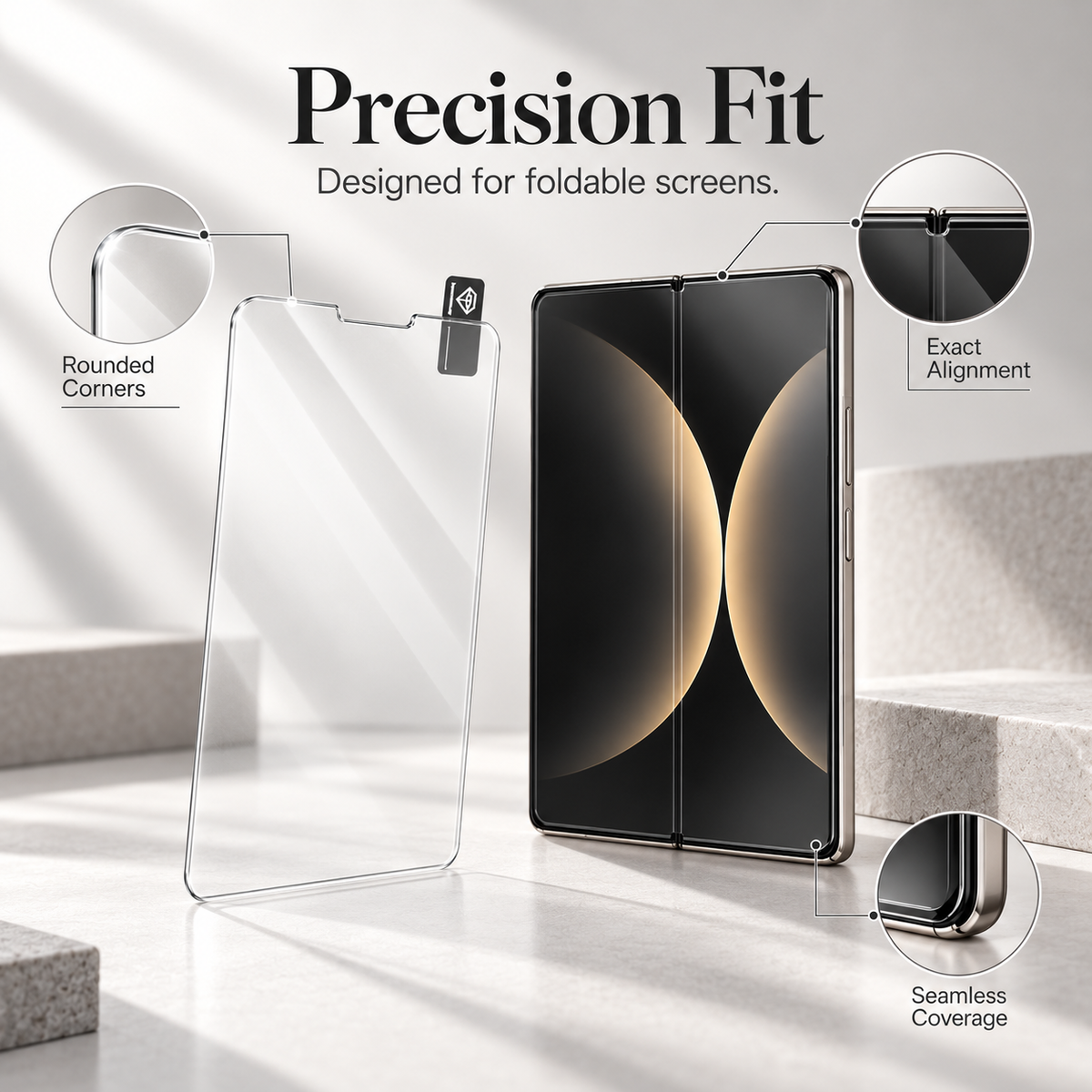 Premium iPhone Screen Protector 1-3PCS Ultra Clear 3D Tempered Glass 9H HD Scratch Proof Slim Durable Full Coverage Protective Glass Film Screen Guard Set